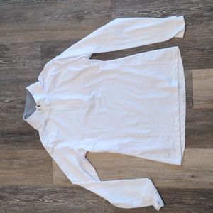 Solbari white long sleeve quarter zip top sun protection UPF50